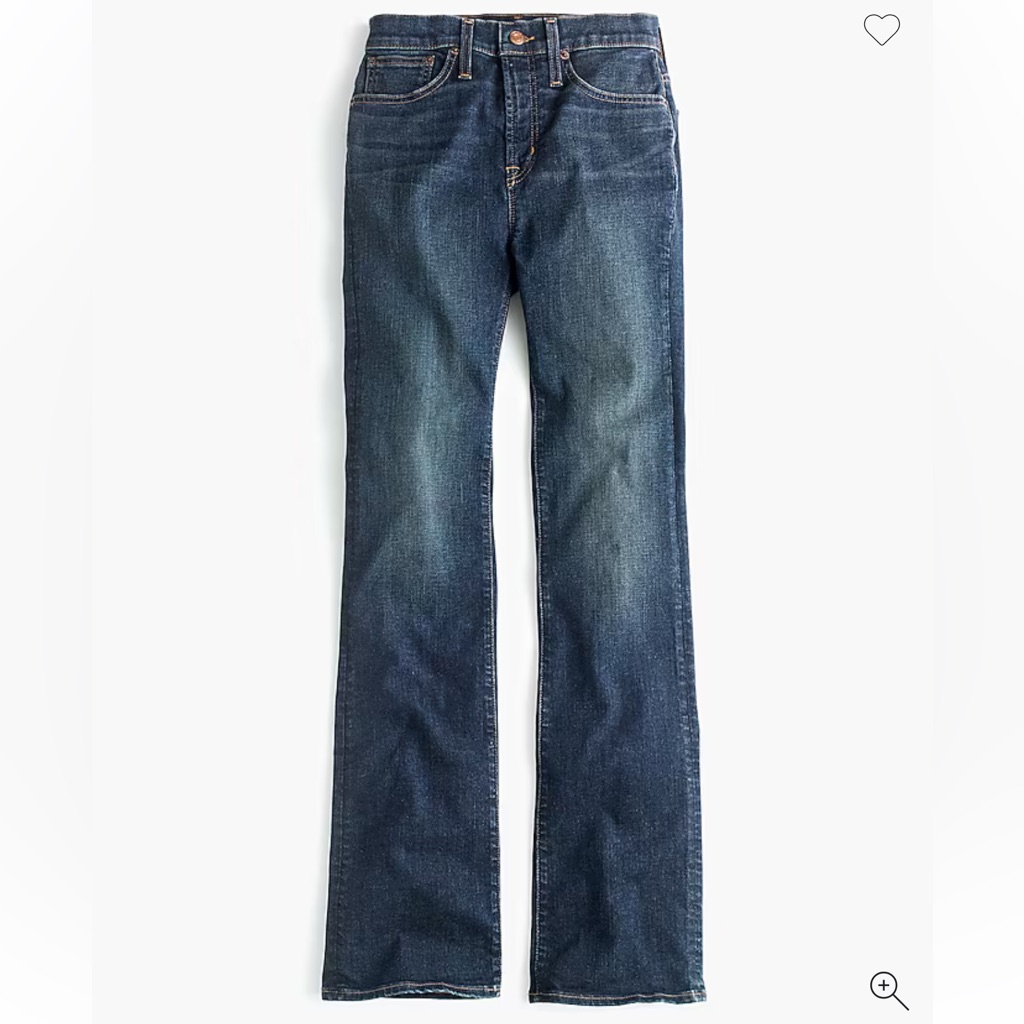 J Crew Bootcut Jean Dark Indigo HighRise Stretch Size 30r